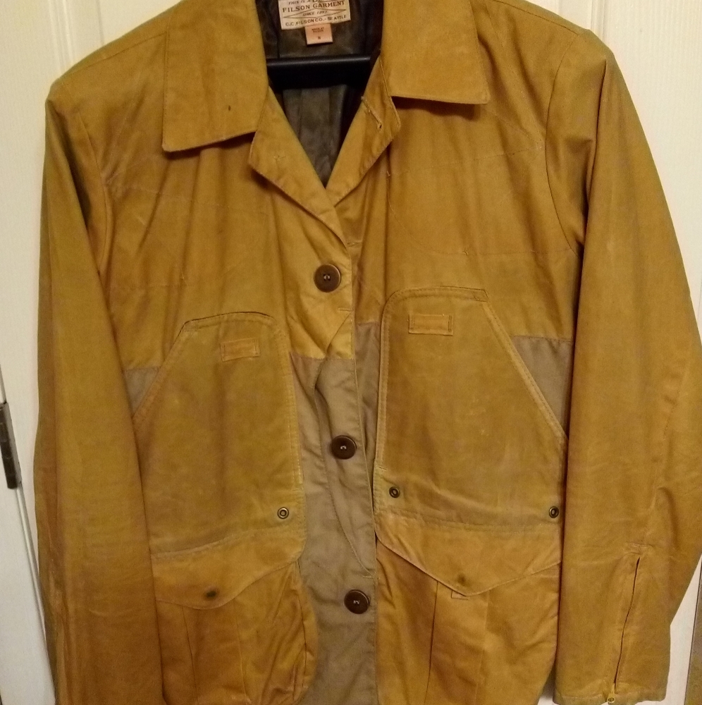 Filson tin cloth 10 pocket hunting jacket